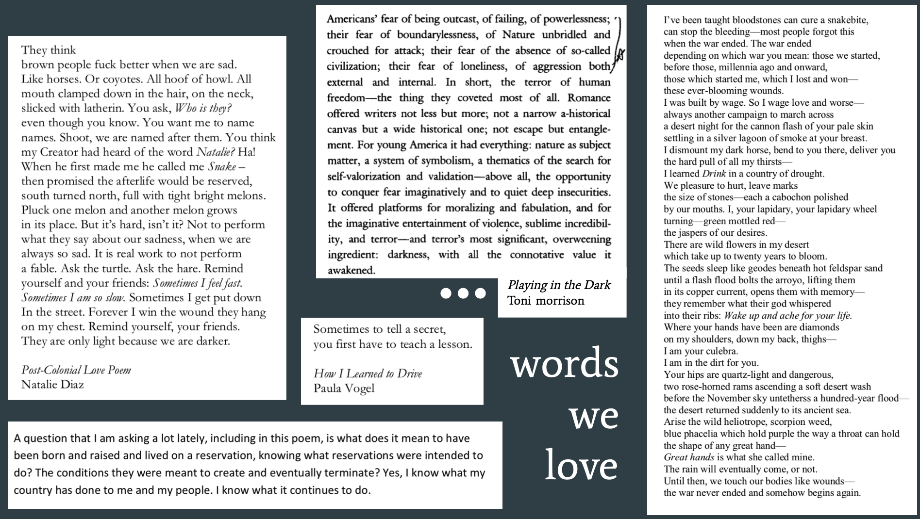 the words we love